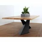 Table à manger design moderne avec plateau Elliot made in Italy en chêne Viadurini