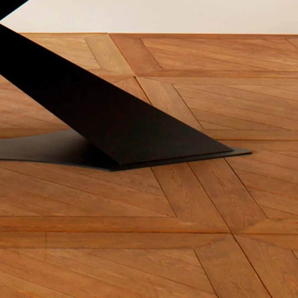 Table à manger design moderne avec plateau Elliot made in Italy en chêne Viadurini