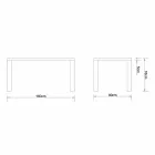 Table à manger design moderne en chêne massif, L160xP90cm, Loran Viadurini