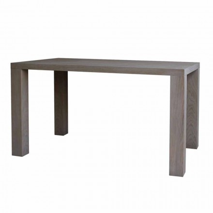 Table à manger design moderne en chêne massif, L160xP90cm, Loran Viadurini