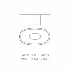 Table de salle à manger ovale de design moderne en MDF bleu et cuivre fabriqué en Italie - Oku Viadurini