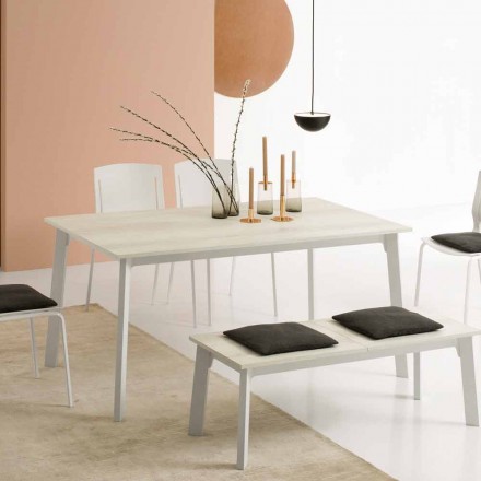 Table de salle à manger design extensible avec 6/8 sièges - Arnara Basic Viadurini