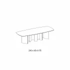 Table à manger design en céramique et verre fumé fabriqué en Italie - aléatoire Viadurini