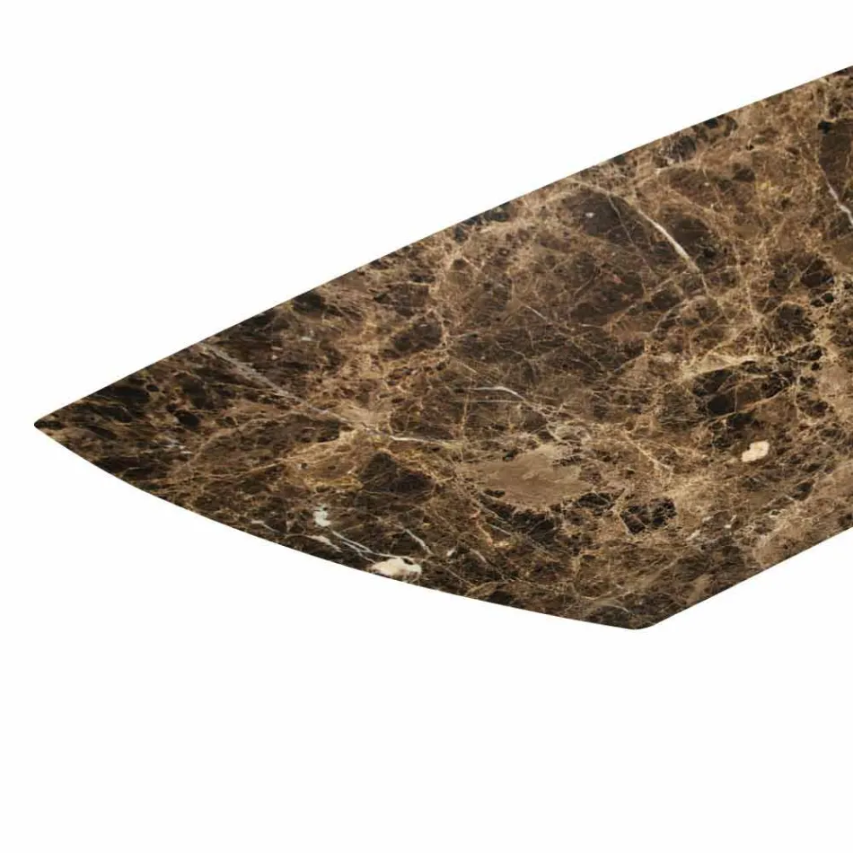 Table à manger design en céramique et verre fumé fabriqué en Italie - aléatoire Viadurini