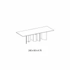 Table à manger design en céramique et verre fumé fabriqué en Italie - aléatoire Viadurini