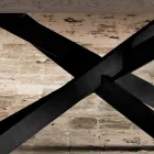 Table à manger design en chêne et métal fabriqué Italie Oncino Viadurini