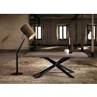 Table à manger design en chêne et métal fabriqué Italie Oncino Viadurini