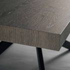 Table à manger design en chêne et métal fabriqué Italie Oncino Viadurini
