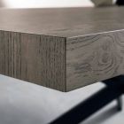 Table à manger design en chêne et métal fabriqué Italie Oncino Viadurini