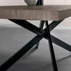 Table à manger design en chêne et métal fabriqué Italie Oncino Viadurini