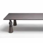 Table à manger design en chêne gris, fabriqué en Italie, Theseus Viadurini