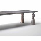 Table à manger design en chêne gris, fabriqué en Italie, Theseus Viadurini