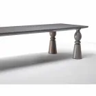 Table à manger design en chêne gris, fabriqué en Italie, Theseus Viadurini