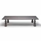 Table à manger design en chêne gris, fabriqué en Italie, Theseus Viadurini
