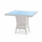 Table à manger design en polyéthylène tissé à la main Tchad Viadurini