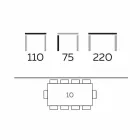 Table à manger design en verre fumé et frêne huilé Made in Italy - Croma Viadurini