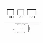 Table à manger design moderne en grès et frêne Made in Italy - Charol Viadurini