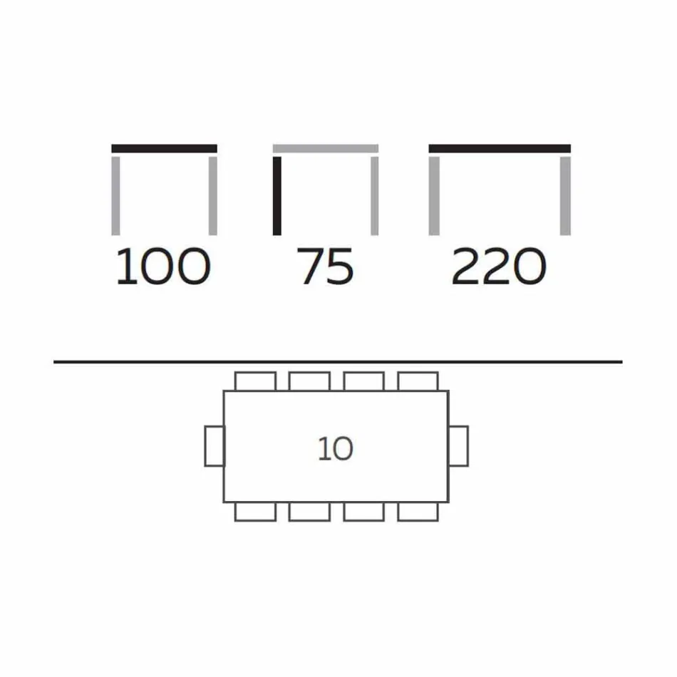 Table à manger design moderne en grès et frêne Made in Italy - Charol Viadurini