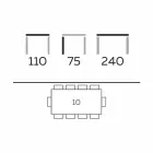 Table à manger design moderne en grès et frêne Made in Italy - Charol Viadurini