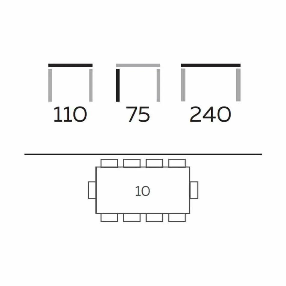 Table à manger design moderne en grès et frêne Made in Italy - Charol Viadurini
