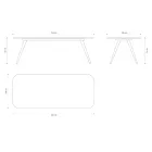 Table à manger de qualité avec plateau en bois de frêne fabriquée en Italie - Ulma Viadurini