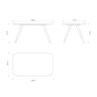 Table à manger de qualité avec plateau en bois de frêne fabriquée en Italie - Ulma Viadurini