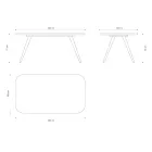 Table à manger de qualité avec plateau en bois de frêne fabriquée en Italie - Ulma Viadurini