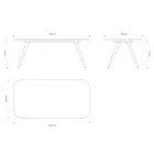 Table à manger de qualité avec plateau en bois de frêne fabriquée en Italie - Ulma Viadurini