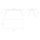 Table à manger de qualité avec plateau en bois de frêne fabriquée en Italie - Ulma Viadurini