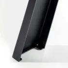 Table à manger fixe avec base en métal et plateau en placage de chêne - Termoli Viadurini