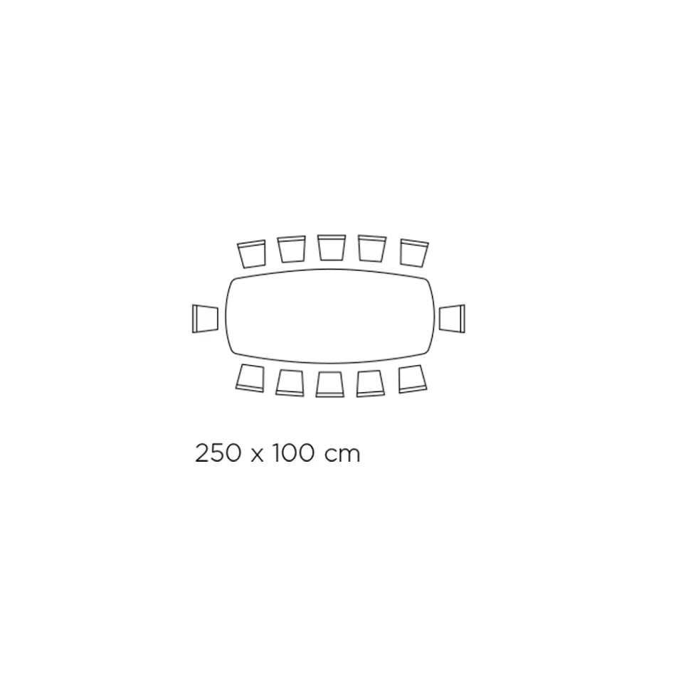 Table à manger fixe avec plateau tonneau en céramique fabriquée en Italie - Verres Viadurini