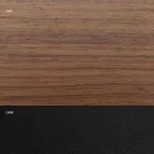 Table à manger plaquée avec base en acier fabriquée en Italie - Dalmatien Viadurini