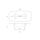 Table à manger en céramique de 3 mm et base en métal fabriquée en Italie - Pivoine Viadurini
