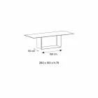 Table de Salle à Manger Emperador en Céramique et en Bronze Fabriqué en Italie - Marron Foncé Viadurini