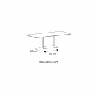 Table de Salle à Manger Emperador en Céramique et en Bronze Fabriqué en Italie - Marron Foncé Viadurini