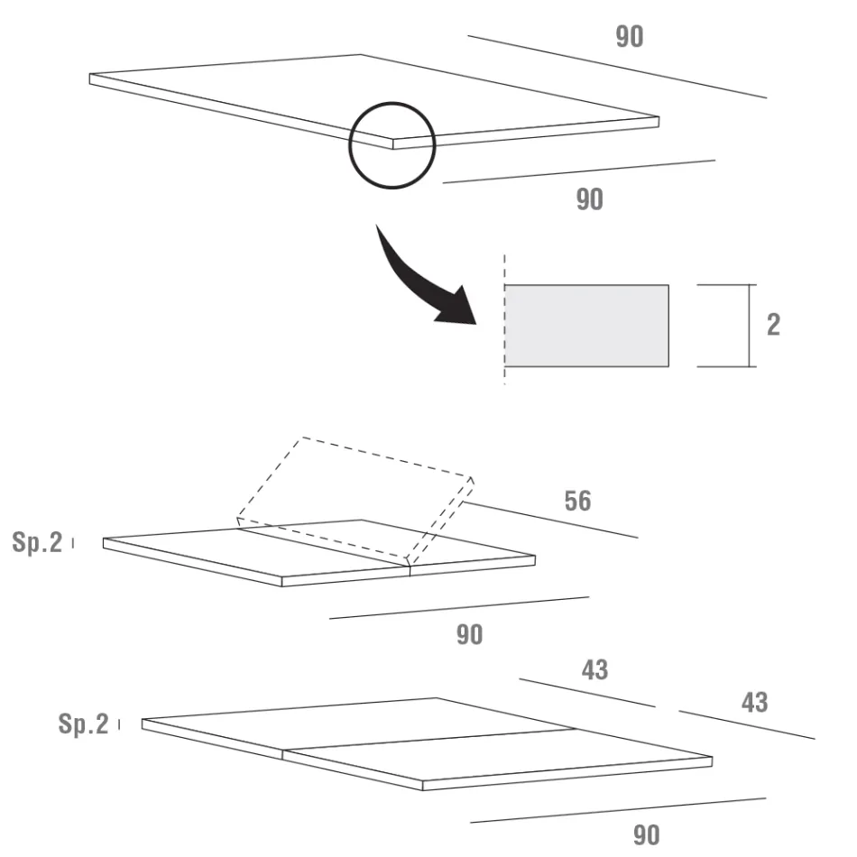 Table à manger Fenix extensible jusqu'à 232 personnes Made in Italy - Bavière Viadurini