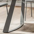 Table à manger de luxe en Fenix et métal fabriquée en Italie - Pinocchio Viadurini