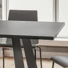 Table à manger de luxe en Fenix et métal fabriquée en Italie - Pinocchio Viadurini
