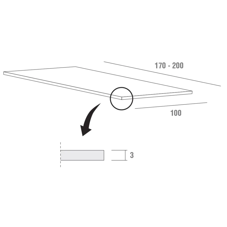 Table à manger de luxe en Fenix et métal fabriquée en Italie - Pinocchio Viadurini