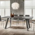 Table à manger de luxe en Fenix et métal fabriquée en Italie - Pinocchio Viadurini