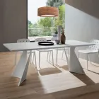 Table à manger en Fenix et métal peint Made in Italy - Dotto Viadurini