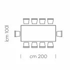 Table à manger en Fenix Gris et Acier Laqué Fabriquée en Italie - Settimmio Viadurini