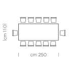 Table à manger en Fenix Gris et Acier Laqué Fabriquée en Italie - Settimmio Viadurini