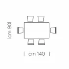Table à manger en Fenix Gris et Acier Laqué Fabriquée en Italie - Settimmio Viadurini