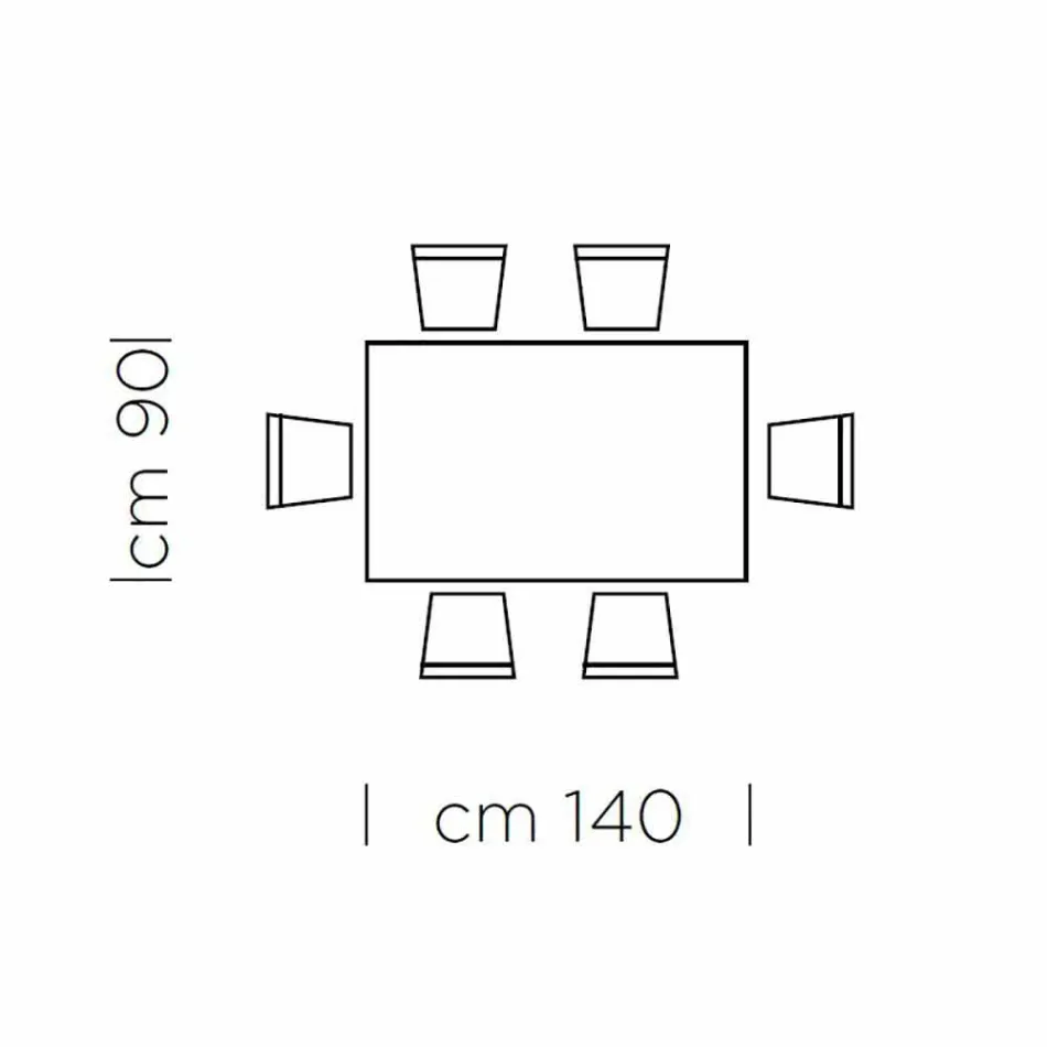 Table à manger en Fenix Gris et Acier Laqué Fabriquée en Italie - Settimmio Viadurini