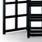 Table à manger en frêne peint en noir fabriquée en Italie - Sabatino Viadurini