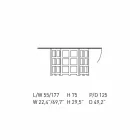 Table à manger en frêne peint en noir fabriquée en Italie - Sabatino Viadurini