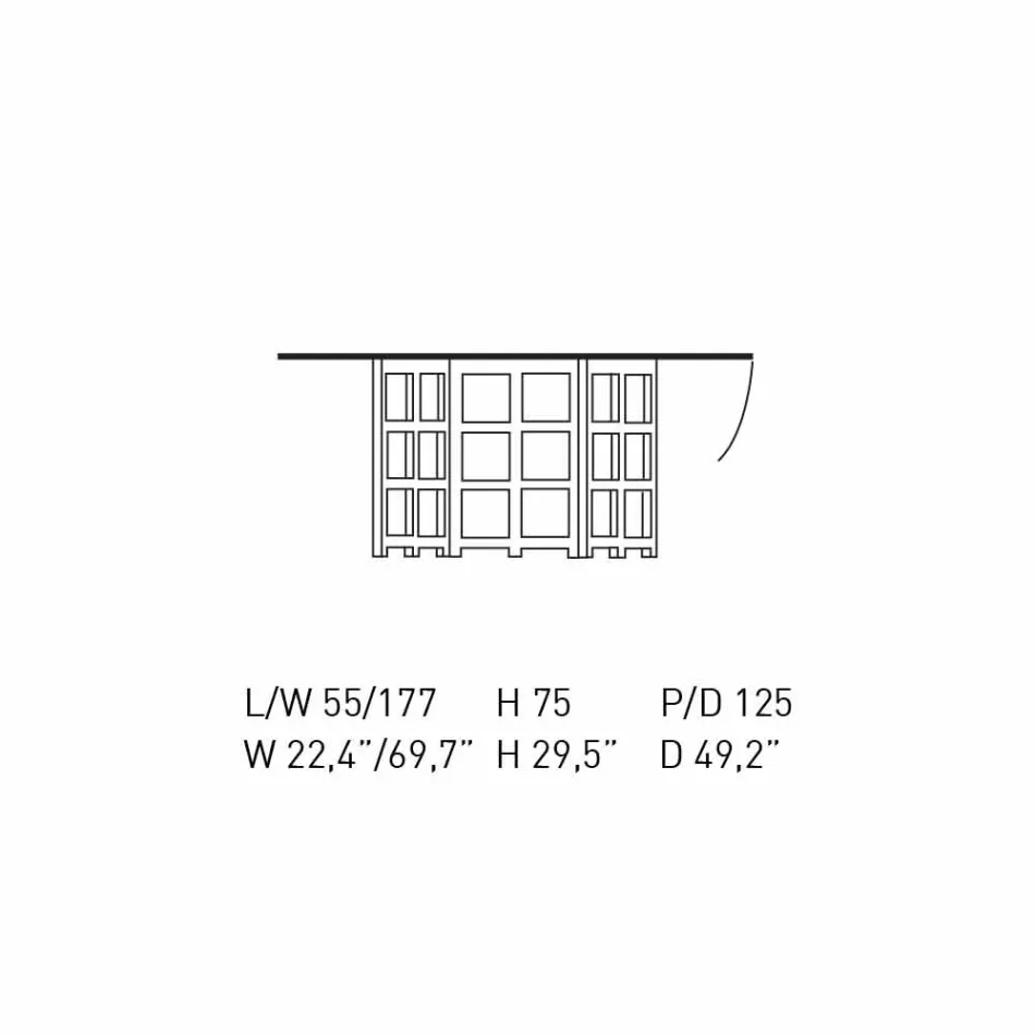 Table à manger en frêne peint en noir fabriquée en Italie - Sabatino Viadurini