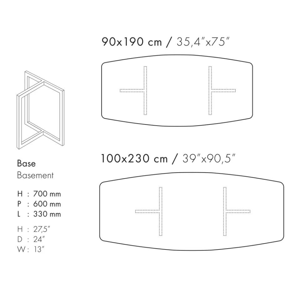Table à manger en grès cérame et métal Made in Italy - Emilio Viadurini