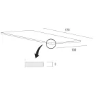 Table à manger en Hpl avec base en métal fabriquée en Italie, Precious - Carlino Viadurini